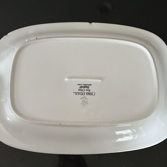 Vintage China Pearl Fine China Daffodil Serving Platter & Bowl - Picture 6 of 8